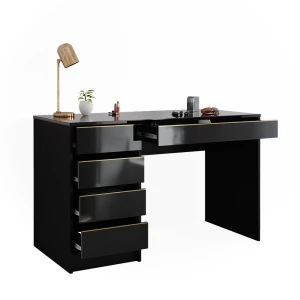 Toaletka Sherry Czarny/złoty 120 cm Bez lusterka Vicco