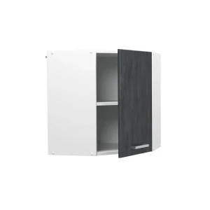 Eckhängeschrank R-Line Schwarz Beton 57 cm livinity®