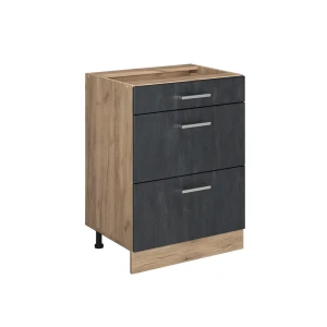 Køkkenskab R-Line Sort beton 60 cm uden bordplade Vicco