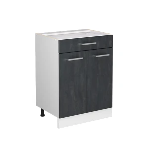 Meuble cuisine R-Line Béton noir 60cm sans PT Vicco