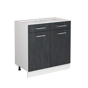 Køkkenskab R-Line Sort beton 80 cm uden bordplade Vicco