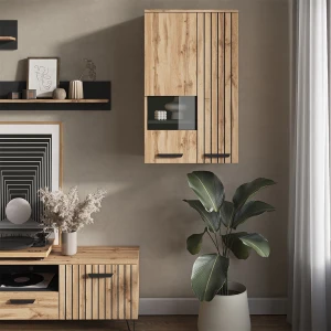 Hängeschrank Amber Braun 60.2 cm mit 2 Türen livinity®