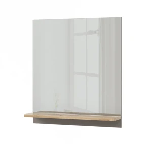 Badeværelsesskab med spejl Marelle Greige 60 x 67 cm med hylde Vicco