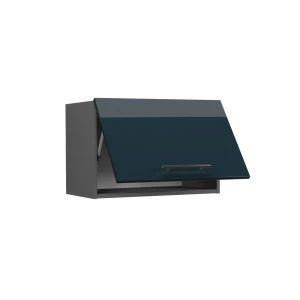 Hängeschrank Fame-Line Dunkelblau Hochglanz 60 cm Flach livinity®