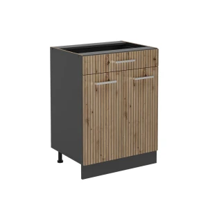Küchenunterschrank R-Line Artisan-Eiche 60 cm mit Schublade, ohne Arbeitsplatte Vicco
