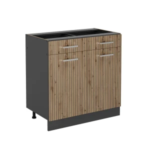 Küchenunterschrank R-Line Artisan-Eiche 80 cm ohne Arbeitsplatte Vicco