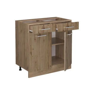 Küchenunterschrank R-Line Artisan-Eiche 80 cm ohne Arbeitsplatte livinity®