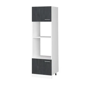 Mikrobølgeovnsskab R-Line Sort beton 60 cm uden bordplade Vicco