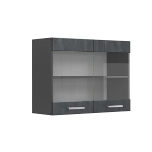 Armoire en verre R-Line Béton noir 80cm Vicco