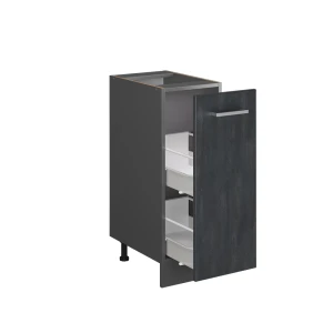 Apothekerschrank R-Line Schwarz Beton 30 cm ohne Arbeitsplatte livinity®