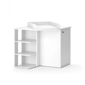 Prebaľovací pult Kristian biely 85 x 77.3 cm s dverami a otvorenými priehradkami Vicco