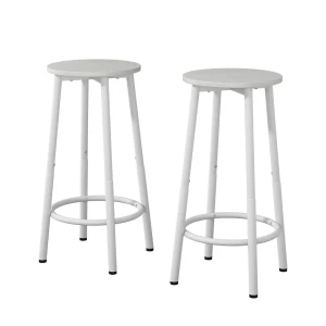 Barstol sæt af 2 Edmonton Hvid 31.5 x 64 cm 2 dele Vicco