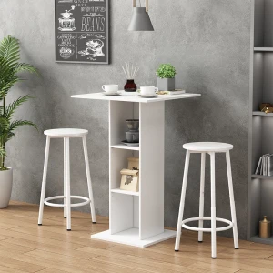 Barhocker Edmonton Weiß 31.5 x 64 cm 2 Teile livinity®