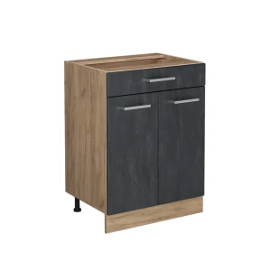 Keittiön alakaappi R-Line Musta betoni 60 cm ilman työtasoa Vicco