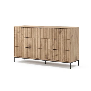 Skænk Eliza Viking Eg 42 x 81 cm med 7 skuffer Vicco