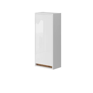 Badeværelsesskab Detmold Hvid højglans/guld power oak 81.6 x 35 cm med dør Vicco