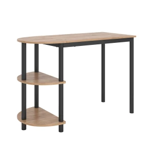 Køkkenbord Freetown Goldkraft eg/sort 110 x 50 cm med åbne hylder Vicco