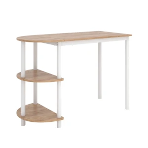 Køkkenbord Freetown Gold power eg/hvid 110 x 50 cm med åbne hylder Vicco