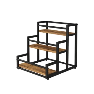 Traprek Fyrk Eiken rustiek 33 x 34 cm met 3 open vakken Vicco