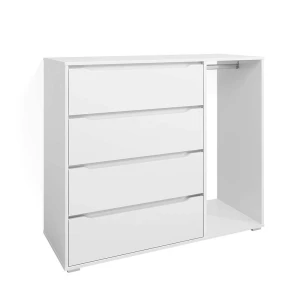 Børnegarderobeskab Ruben Hvid 120 x 101.9 cm med 4 skuffer Vicco