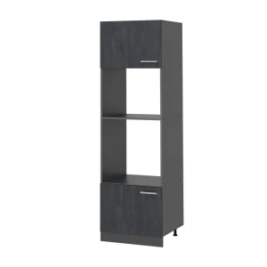 Mikrowellenschrank R-Line Schwarz Beton 60 cm Vicco