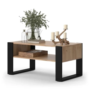 Sofabord Olli Gold power oak 92 x 52.4 cm med hylde Vicco