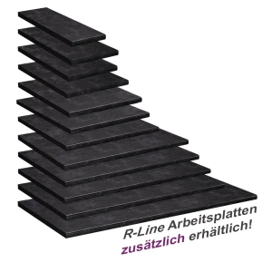 Küchenarbeitsplatte R-Line Anthrazit 50 cm livinity®