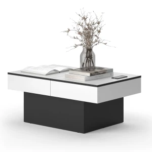 Sofabord Boto Sort 95 x 58 cm Kan udvides Vicco