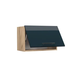 Hängeschrank Fame-Line Dunkelblau Hochglanz 60 cm Flach livinity®