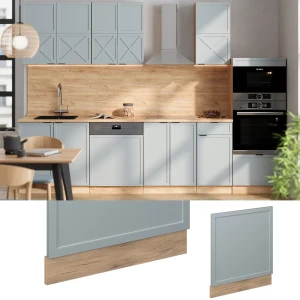 Frontblende Fame-Line Hellblau-grau 60 cm , AP Marmor livinity®
