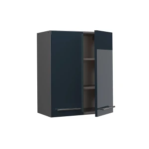 Hängeschrank Fame-Line Dunkelblau Hochglanz 60 cm livinity®