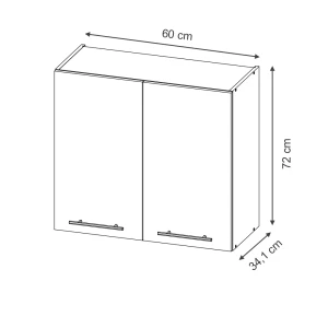 Hängeschrank Fame-Line Dunkelblau Hochglanz 60 cm Vicco
