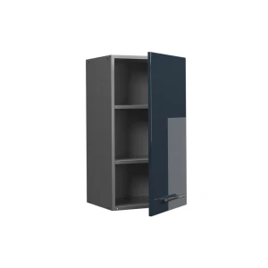Hängeschrank Fame-Line Dunkelblau Hochglanz 40 cm livinity®