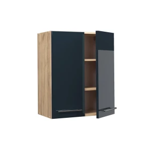 Hängeschrank Fame-Line Dunkelblau Hochglanz 60 cm livinity®