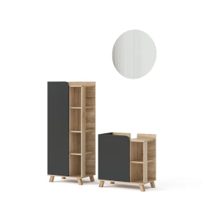 Badkamermeubelset Karen Sonoma/antraciet 3 delen Vicco