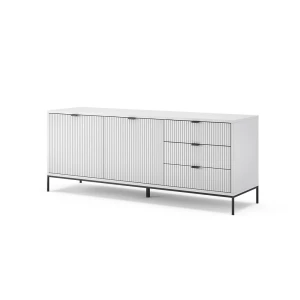 Lowboard  Eliza Hvid 150 x 60 cm med 3 skuffer, 2 døre Vicco