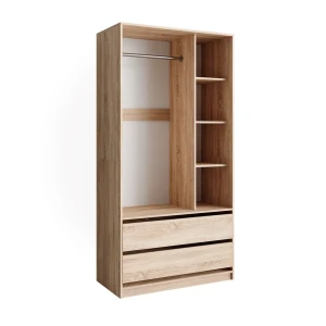 Garderobeskab Elmo Sonoma 100 x 200 cm med 2 skuffer Vicco