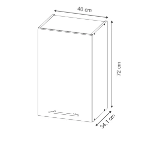 Hängeschrank Fame-Line Dunkelgrau 40 cm Vicco