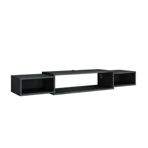 TV skrinka Nordic Čierny betón 139.7 x 20.3 cm s otvorenými policami Vicco