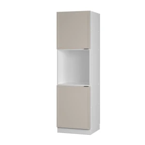 Herdumbauschrank Fame-Line GrauBeige 60 cm mit offenem Regal Vicco