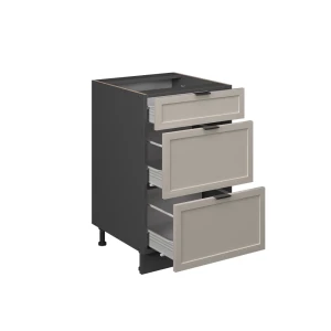 Küchenunterschrank Fame-Line GrauBeige 50 cm ohne Arbeitsplatte livinity®
