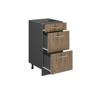 Küchenunterschrank R-Line Artisan-Eiche 40 cm mit Schubladen, ohne Arbeitsplatte livinity®
