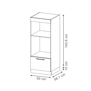 Mikrowellenschrank Fame-Line Eiche Paneel 60 cm offen Vicco