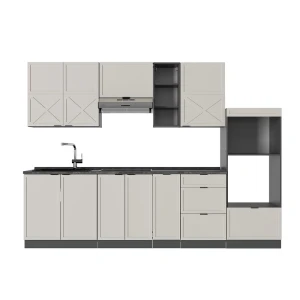 Køkkenrække Fame-Line Grå/beige/antracit 280 cm , BP Antracit Vicco