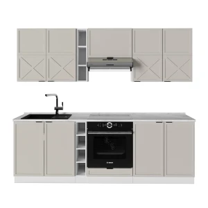 Keittokomero Fame-Line Harmaa beige/valkoinen 235 cm , AP Marble Vicco