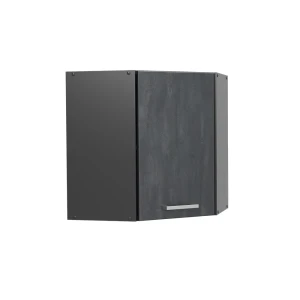 Eckhängeschrank R-Line Schwarz Beton 57 cm Vicco