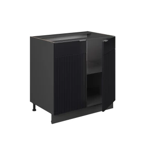 Vaskeskab Fame-Line Sort stribet 80 cm med hylde, BP Eg Vicco