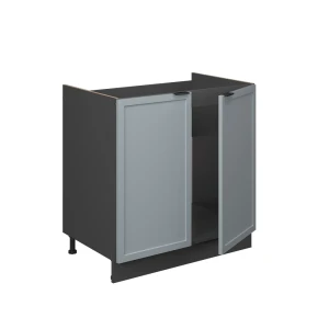 Spülenunterschrank Fame-Line Hellblau-grau 80 cm ohne Arbeitsplatte livinity®