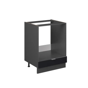 Komfurindbygningsskab Fame-Line Sort stribet 60 cm uden bordplade Vicco