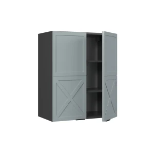 Hängeschrank Fame-Line Hellblau-grau 60 cm livinity®